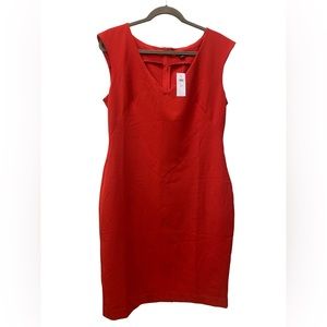 NWT, Ann Taylor, Fitted V Neck Sheath Dress With Cap Sleeves